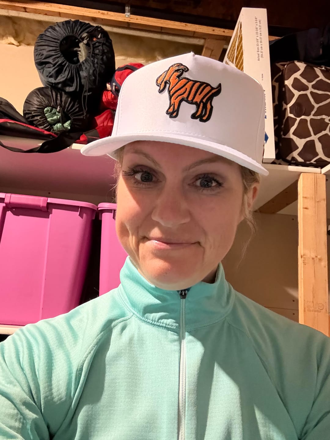 Customer photo review of The GOAT Hat - White