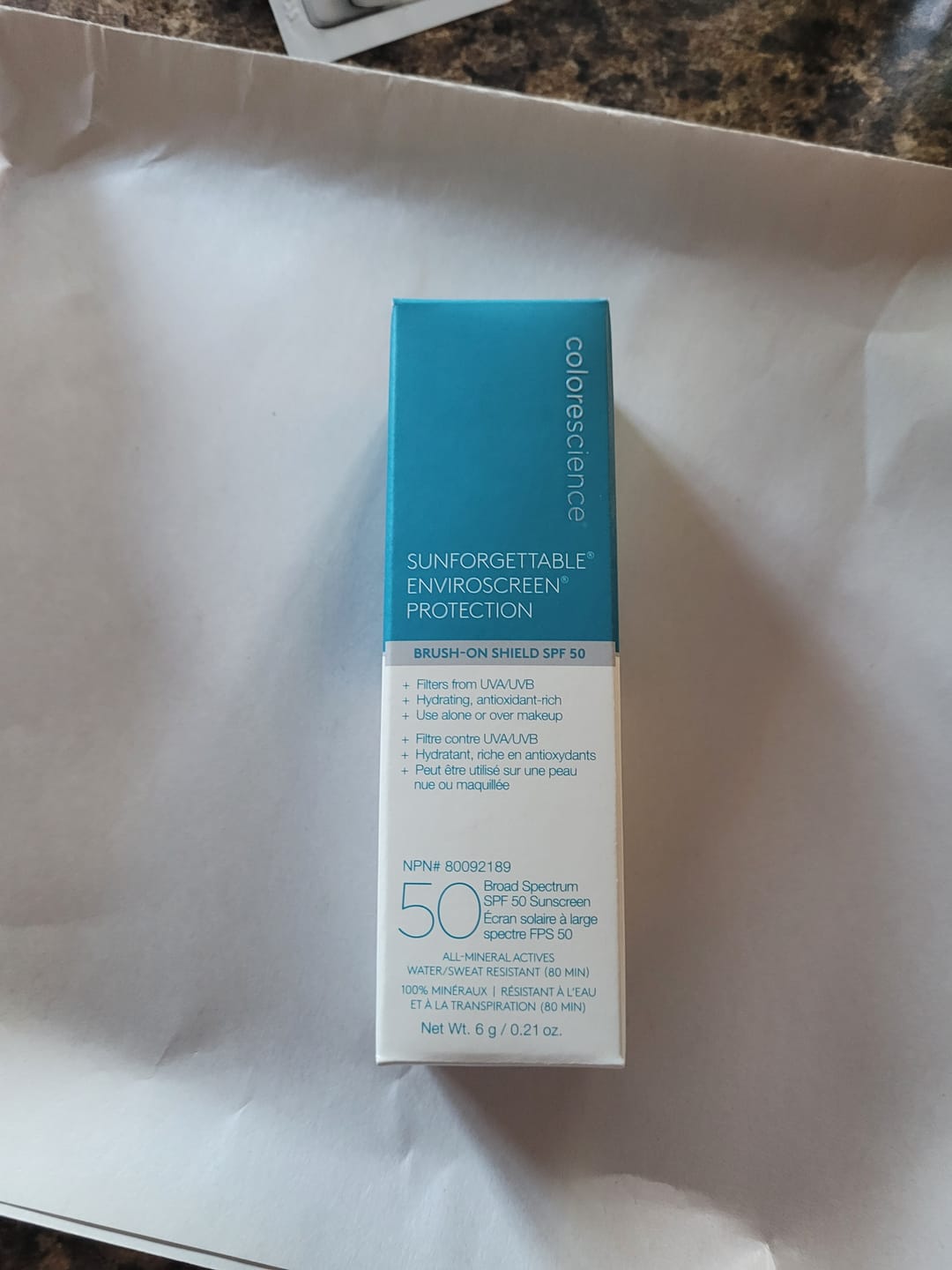 Customer photo review of Poudre protectrice Sunforgettable FPS 50