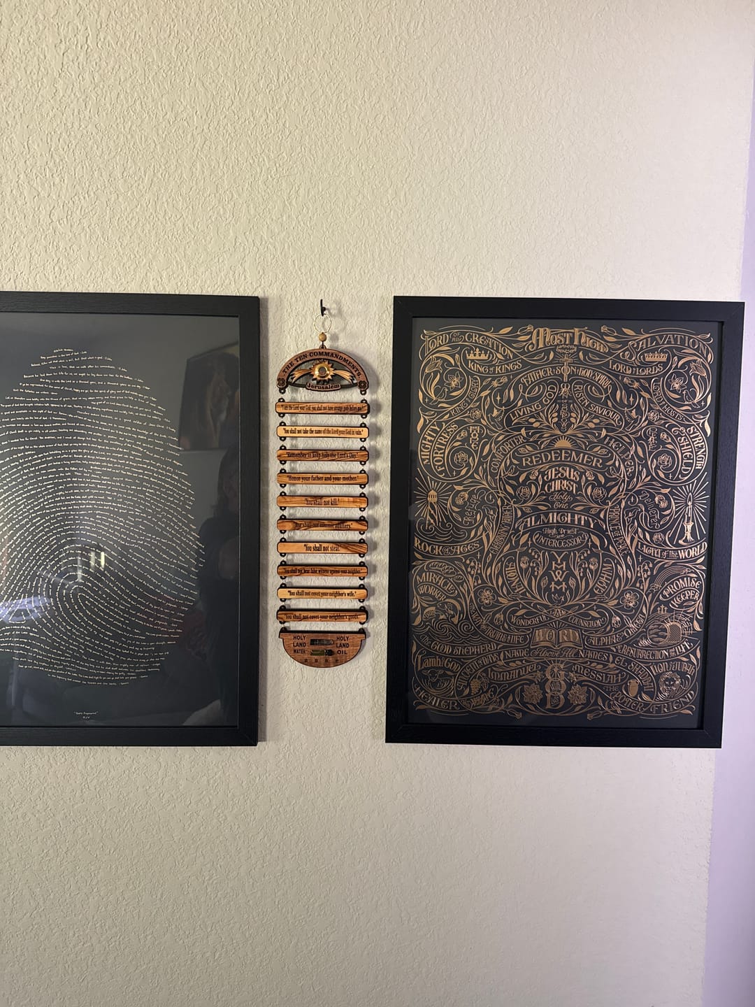 Customer photo review of Ten Commandments from the Holy Land Wall Hanging