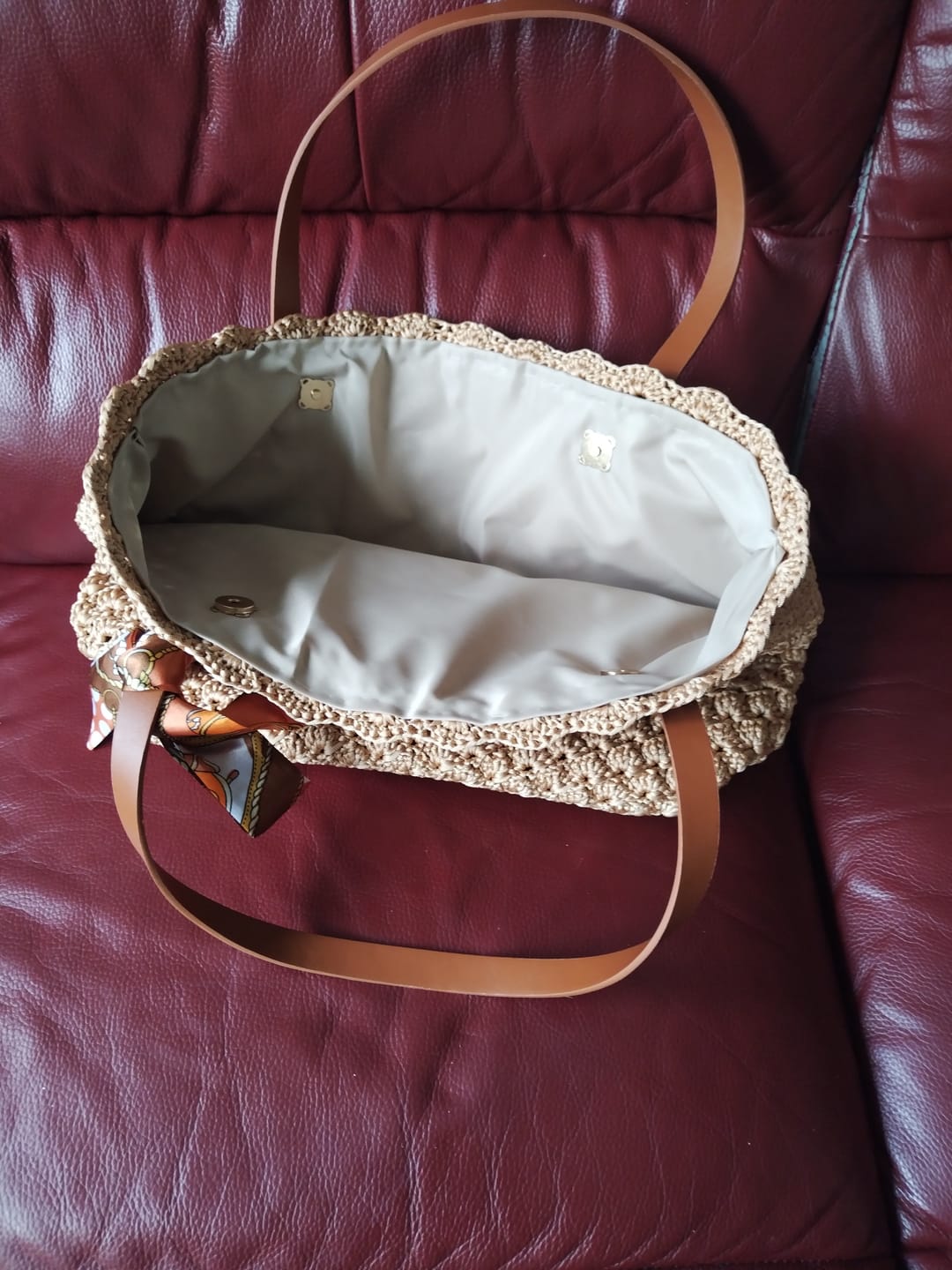 Customer photo review of Crochet bag waterproof lining (two pieces)