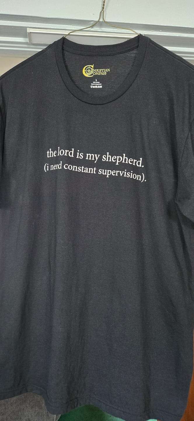 Customer photo review of Constant Supervision T-Shirt