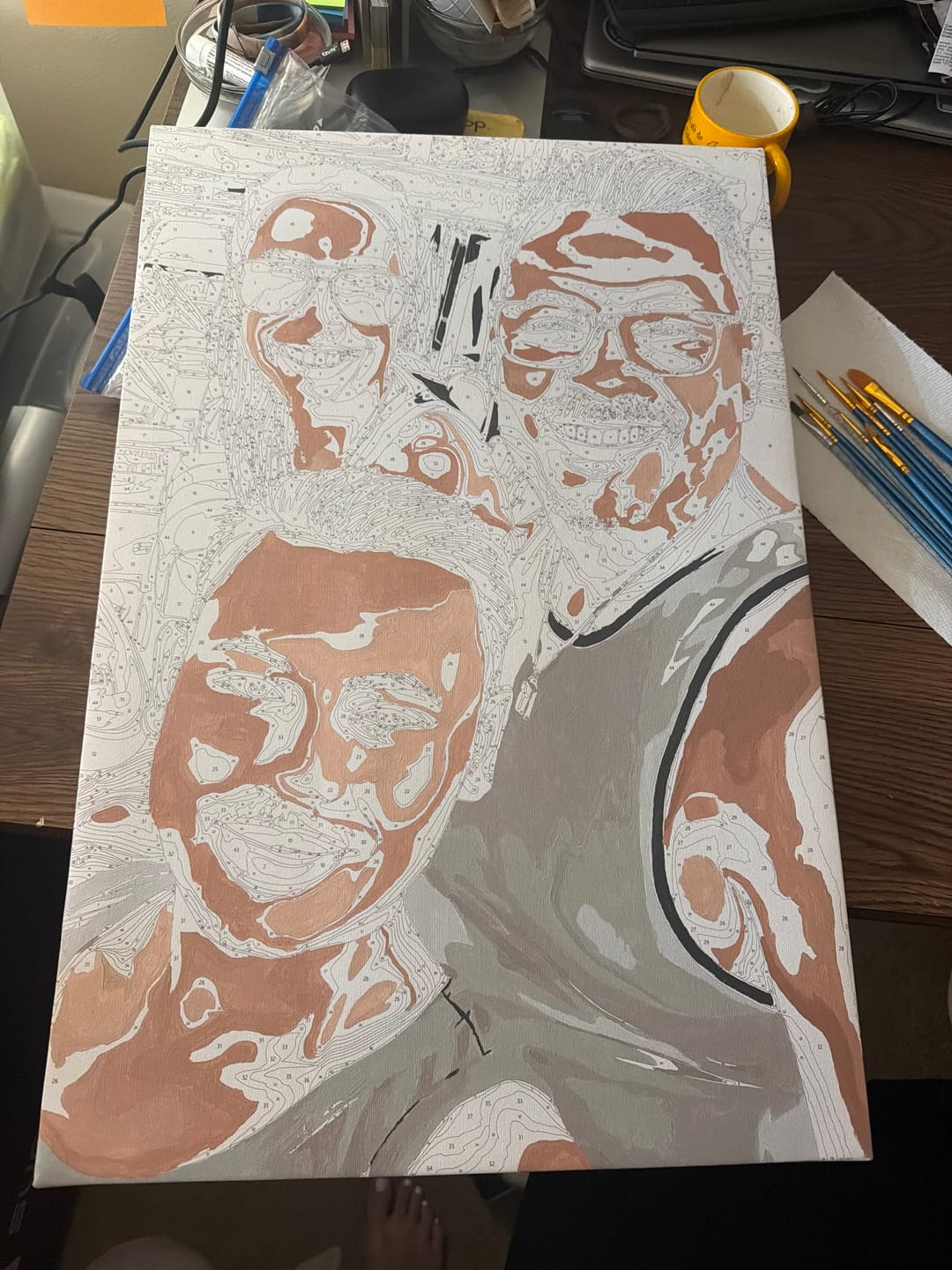 Customer photo review of Custom Paint by Numbers Kit