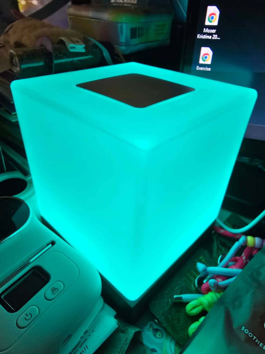 Customer photo review of Modern Cube Lamp