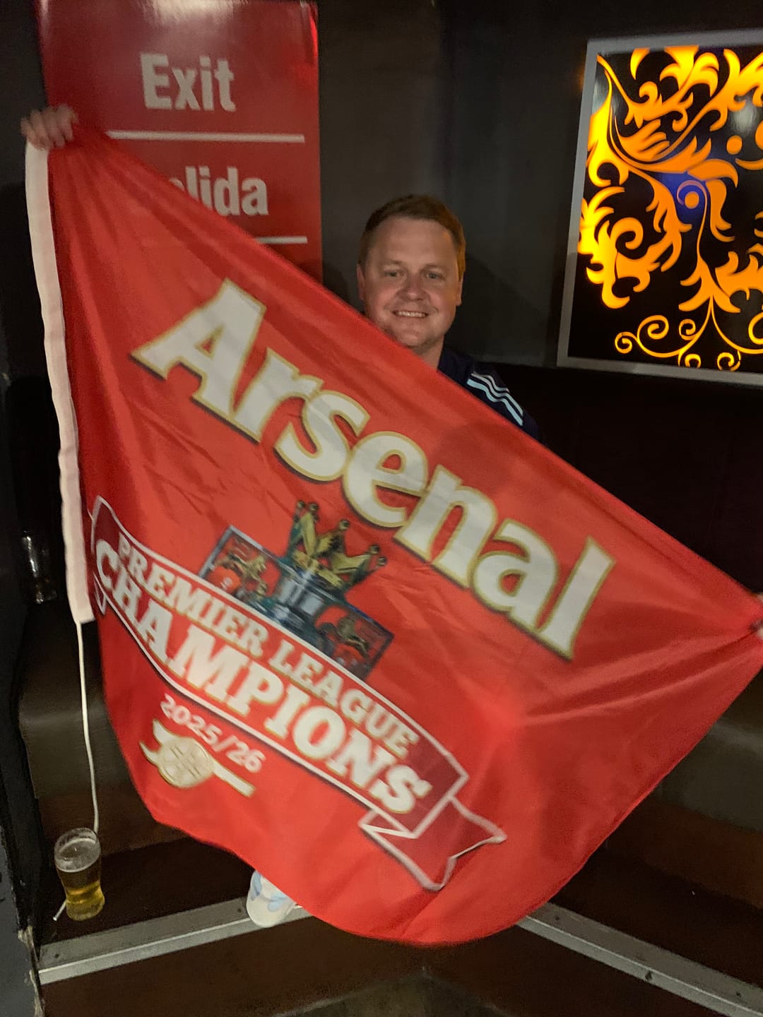 Customer photo review of Arsenal Football Club Crest Flag