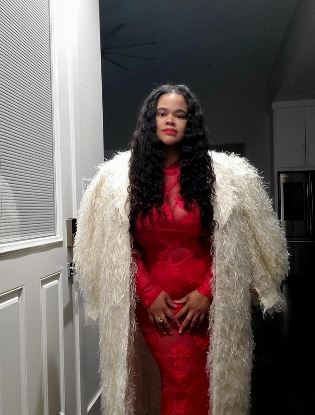 Customer photo review of Marionette Shaggy Coat
