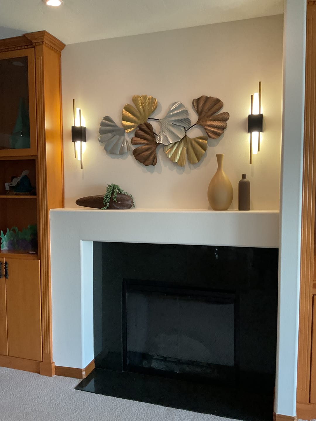 Customer photo review of Ambio Wireless Sconce • Black / Gold
