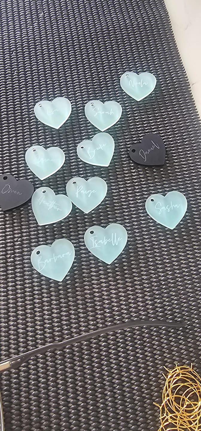 Customer photo review of Heart Wine Glass Name Charm