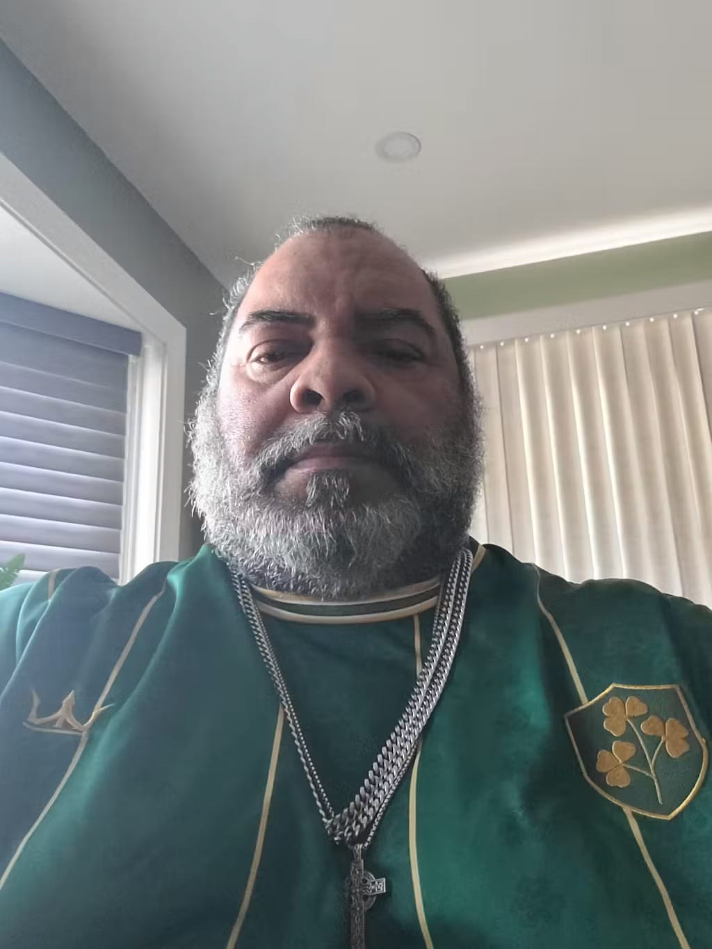 Customer photo review of Ireland Heritage Custom Football Jersey