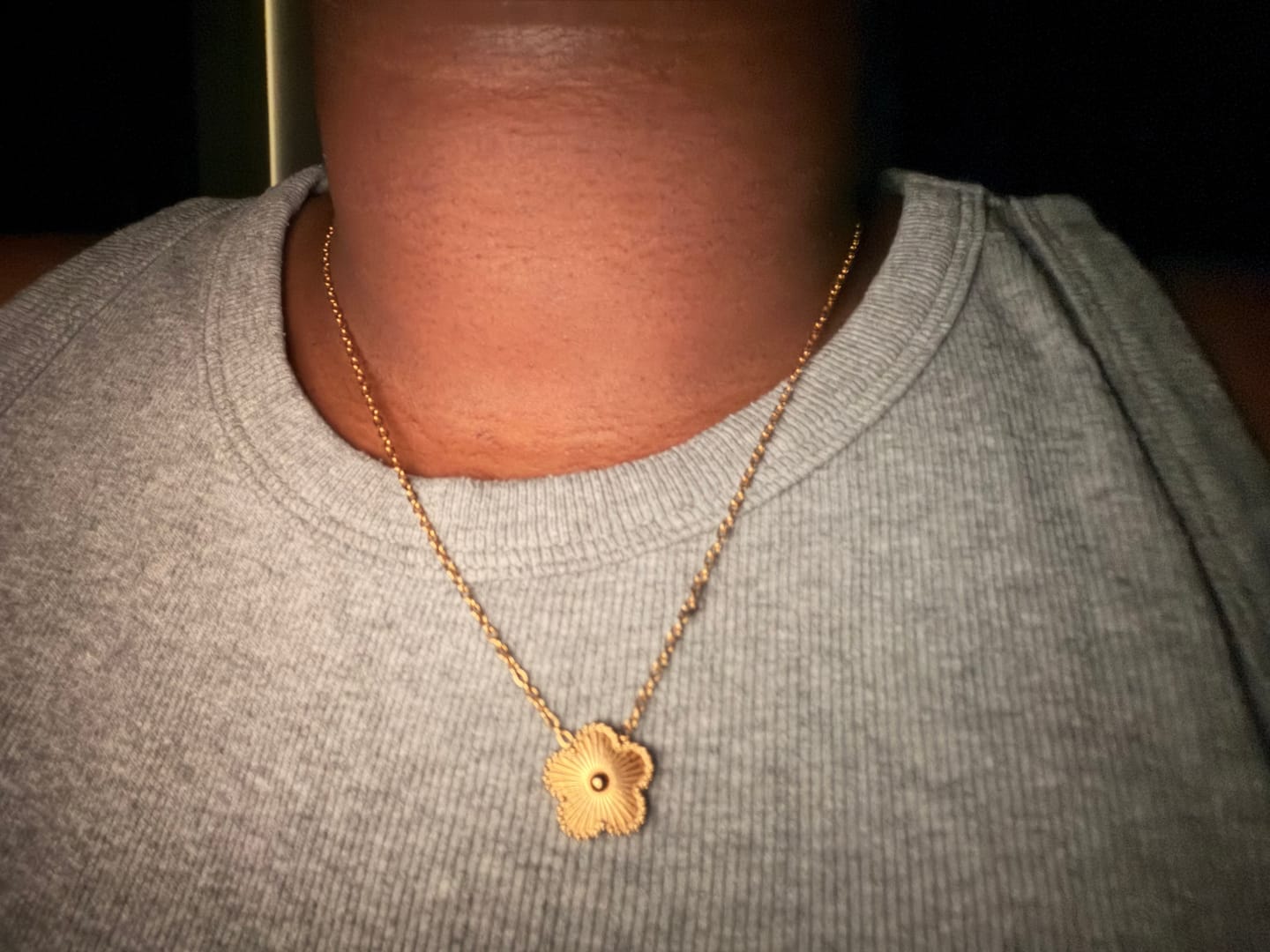 Customer photo review of Free Golden Clover Necklace