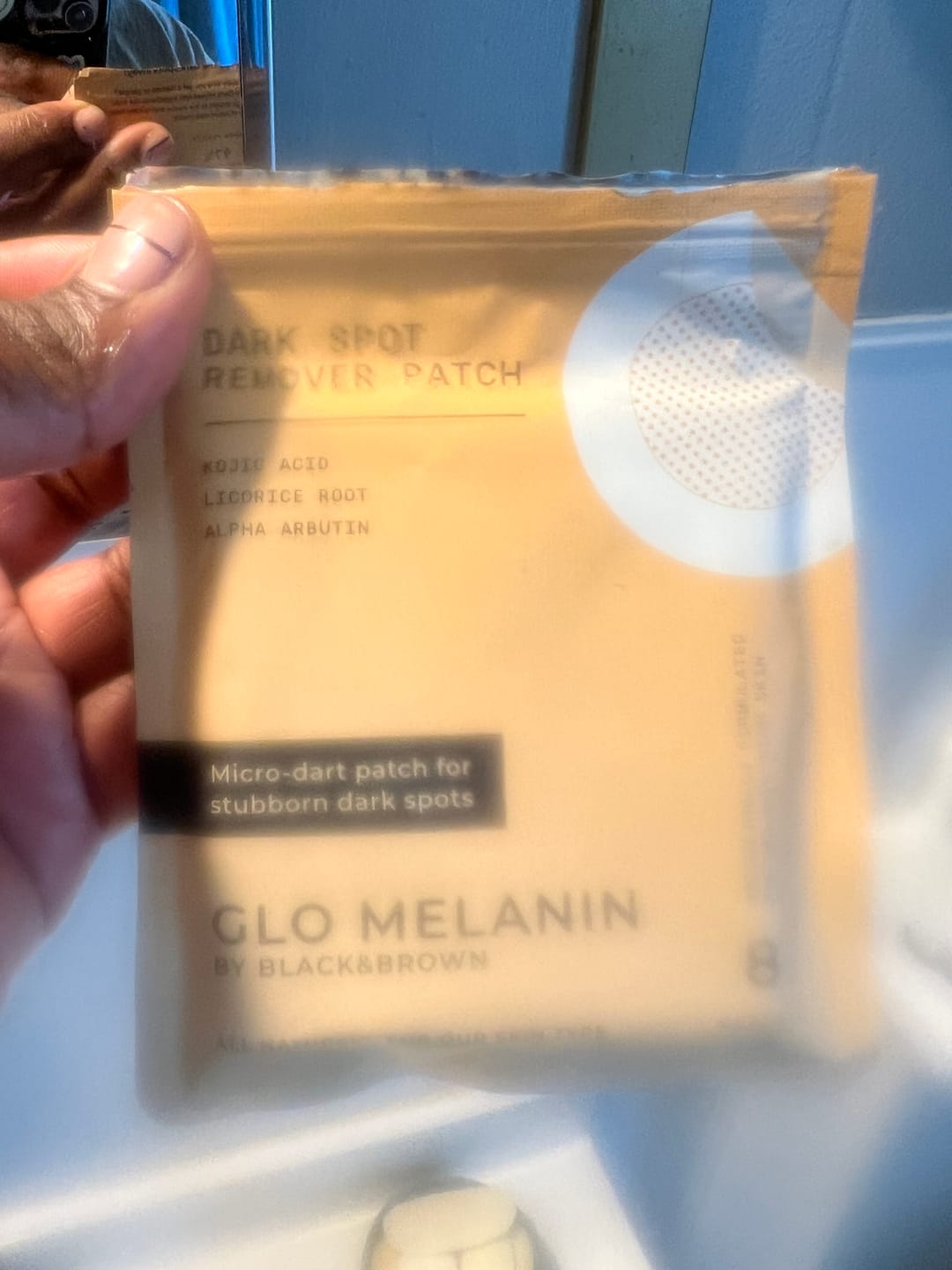 Customer photo review of Dark Spot Micro Dart Patches (with Turmeric)