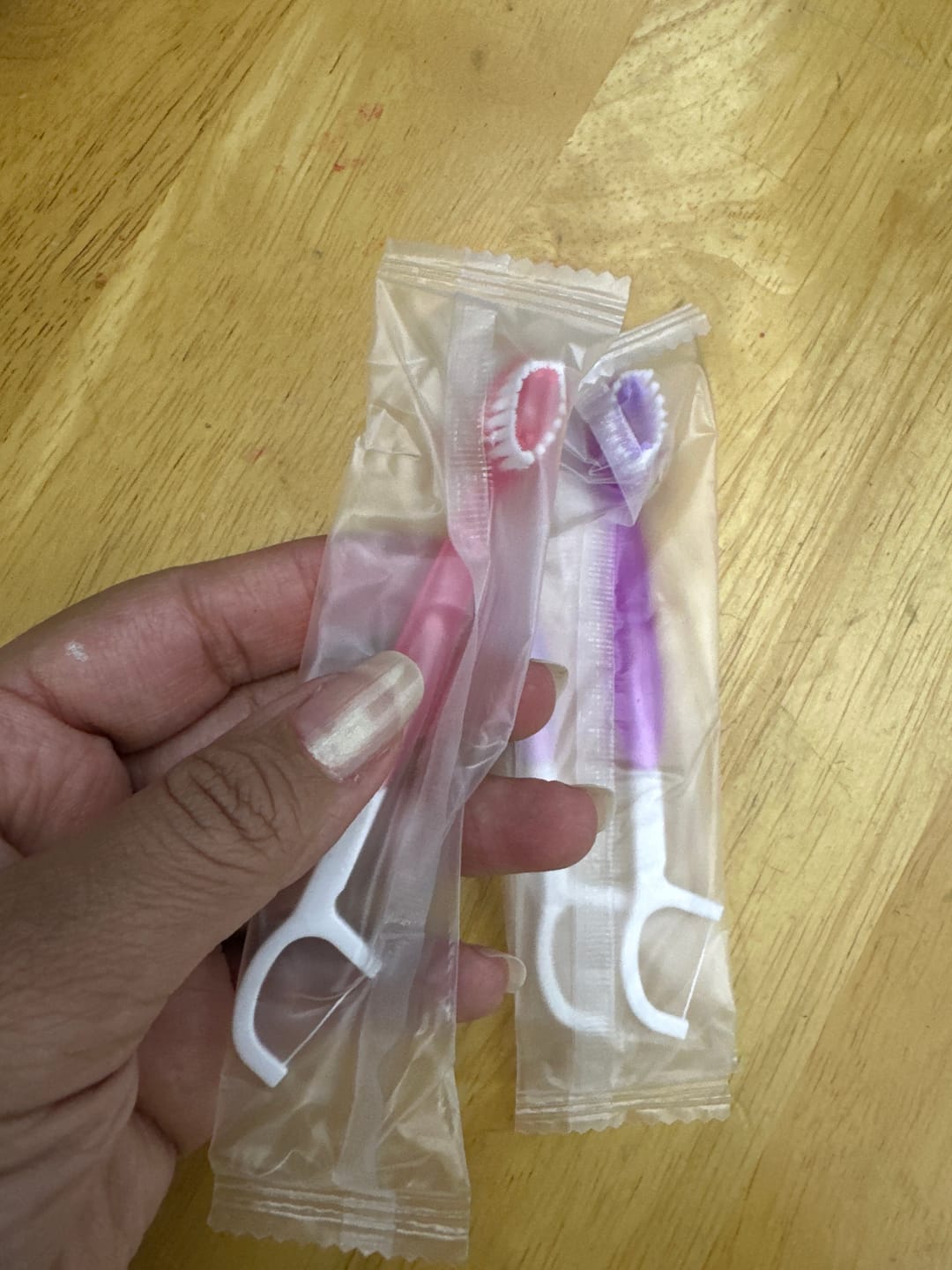 Customer photo review of 5 in 1 Disposable Toothbrush- 12 PCS