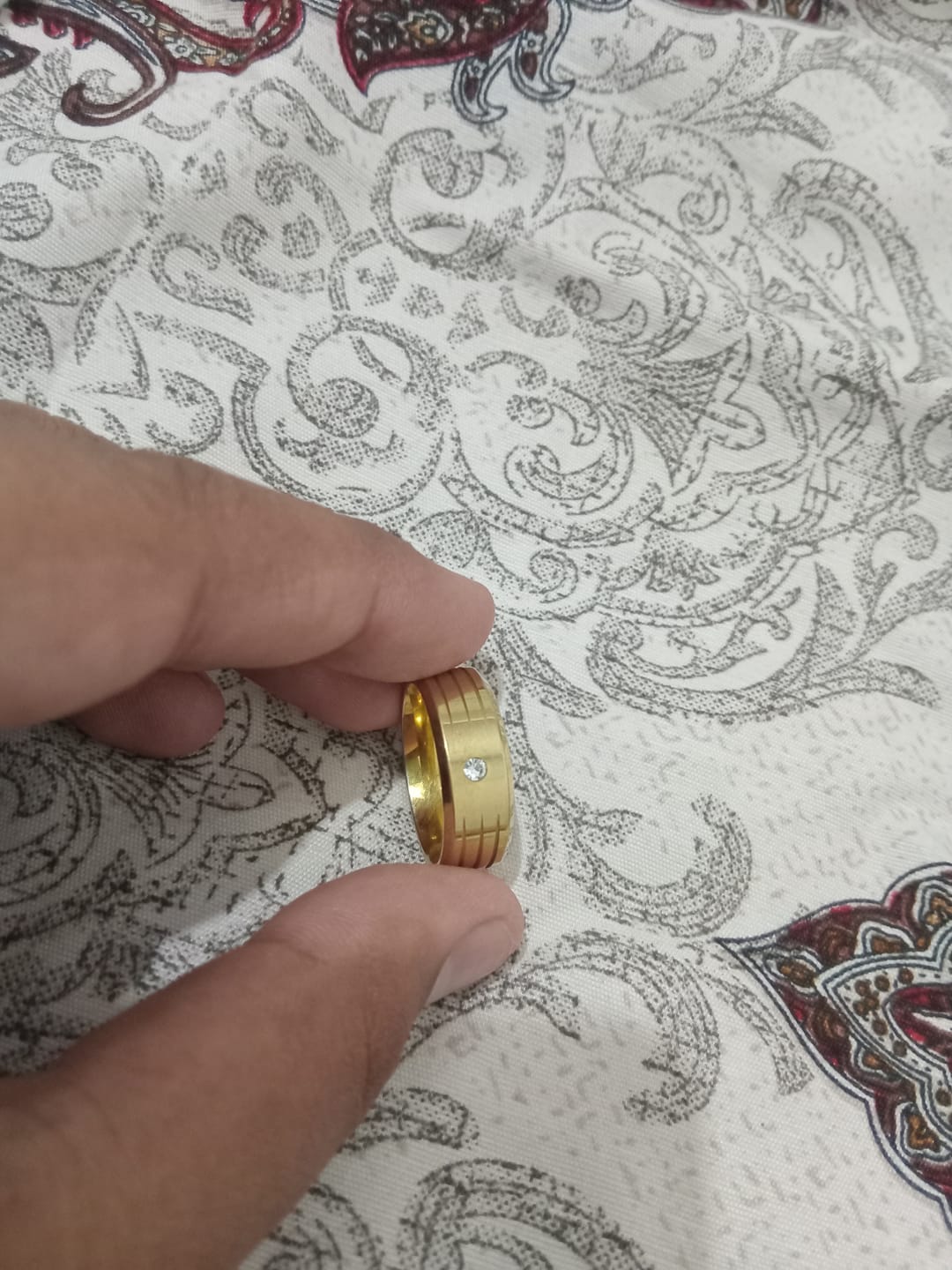 Customer photo review of Shiny Diamond Gold Ring