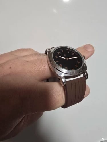 Customer photo review of Motorola Moto Silicone Rubber Watch Band Quick Release Strap Black Brown