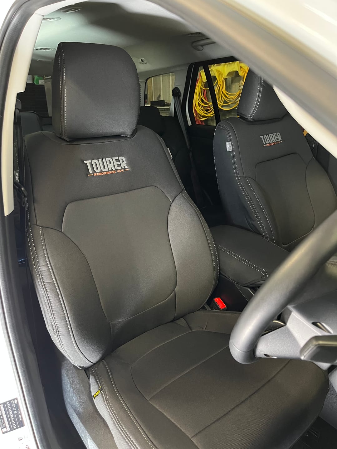 Customer photo review of Ford Next-Gen Everest UB - Sport & Platinum - GP9 Tourer 2x Front Row Seat Covers (In Stock)