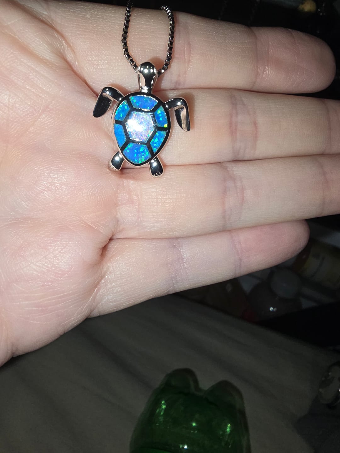 Customer photo review of Save the Sea Turtle Necklace