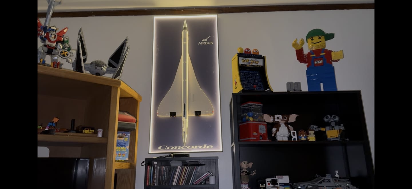 Customer photo review of Wall Display Frames for LEGO® ICONS Concorde 10318