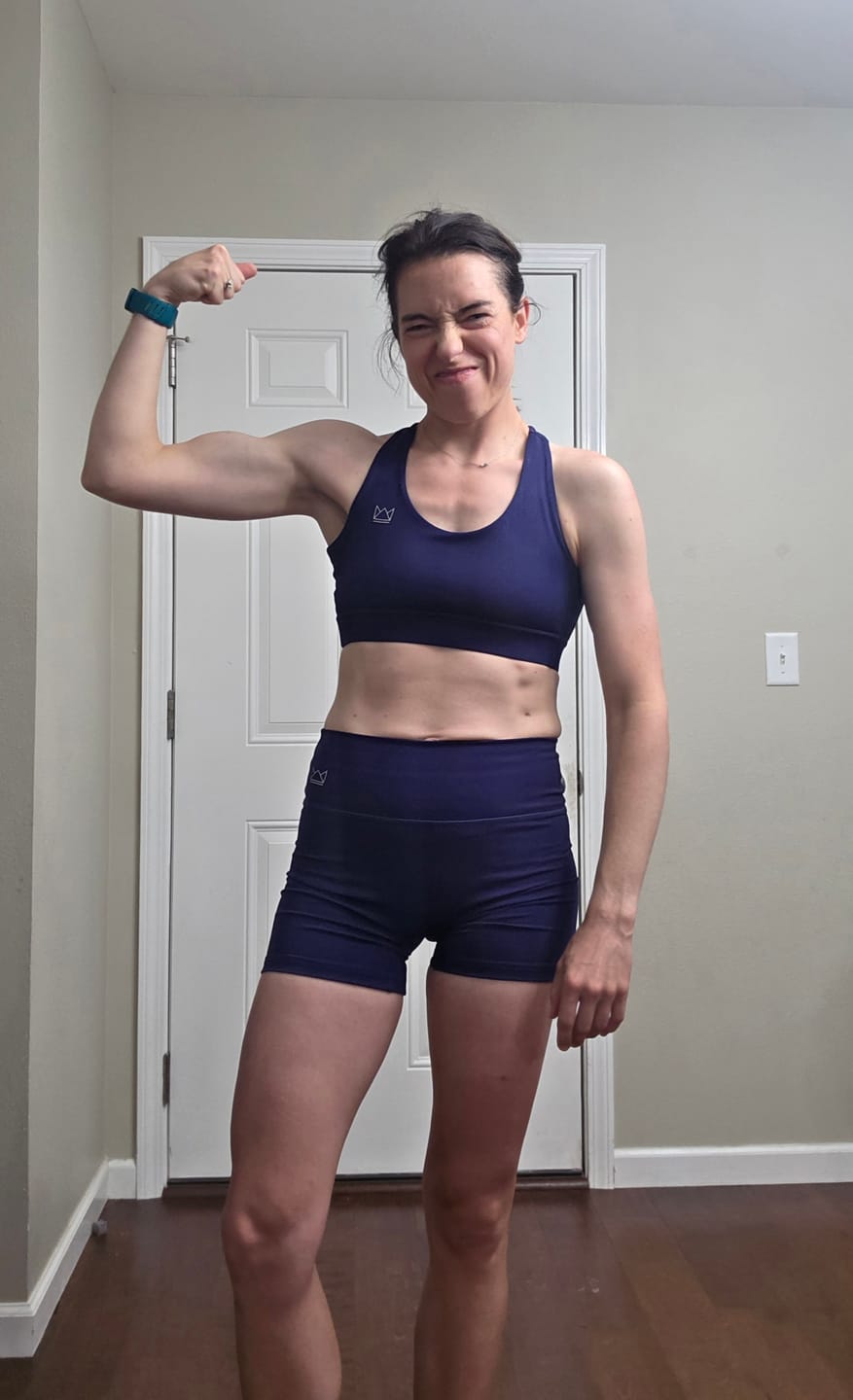 Customer photo review of Vivid Criss-Cross Sports Bra