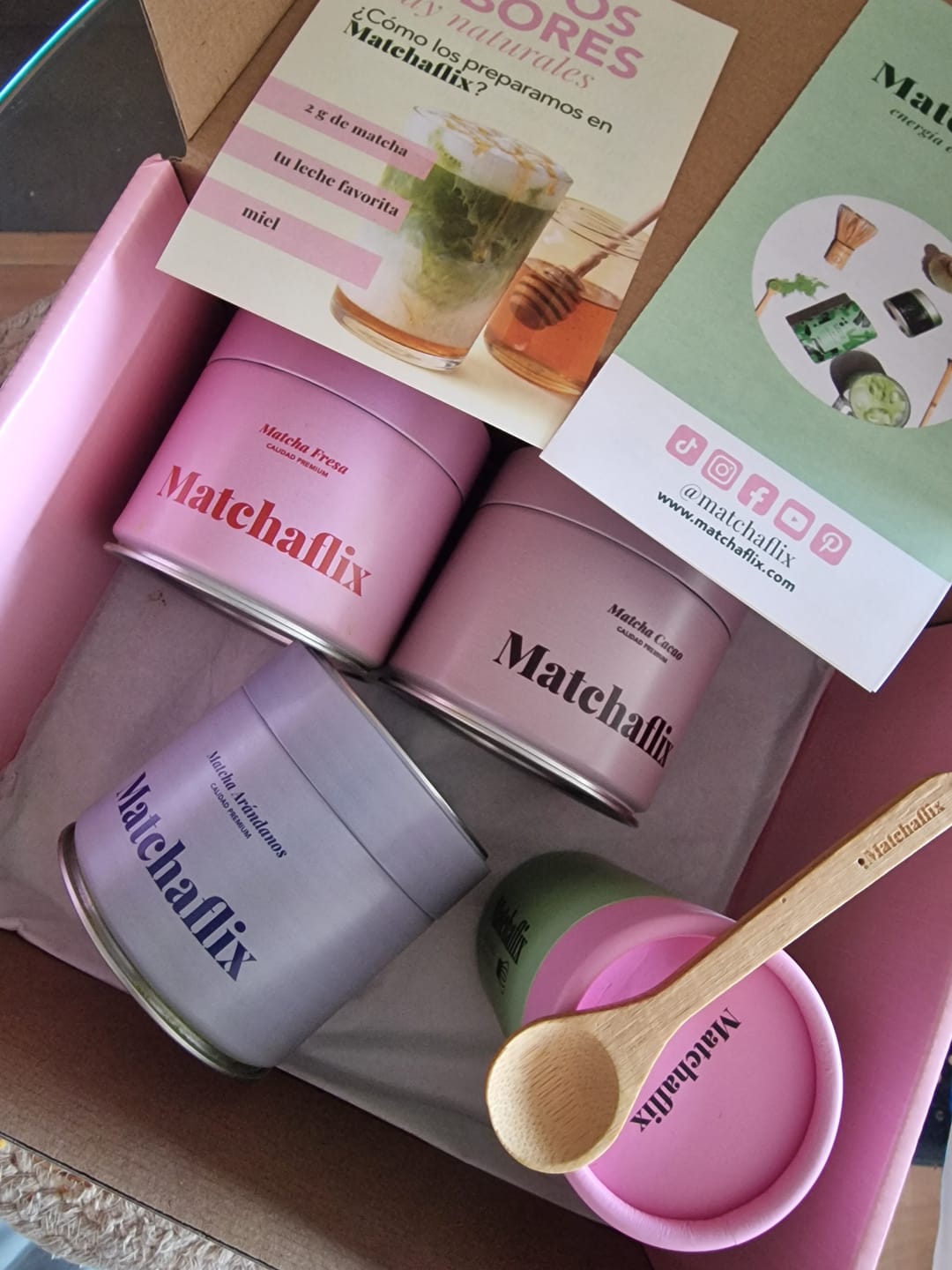 Customer photo review of Té Matcha Premium Fresa