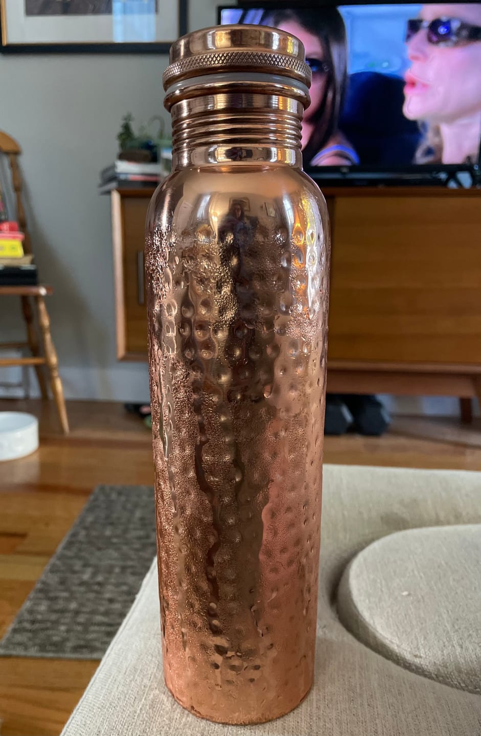 Customer photo review of Certified Ayurveda® Pure Copper Water Bottles - V2 Hand-Hammered Edition