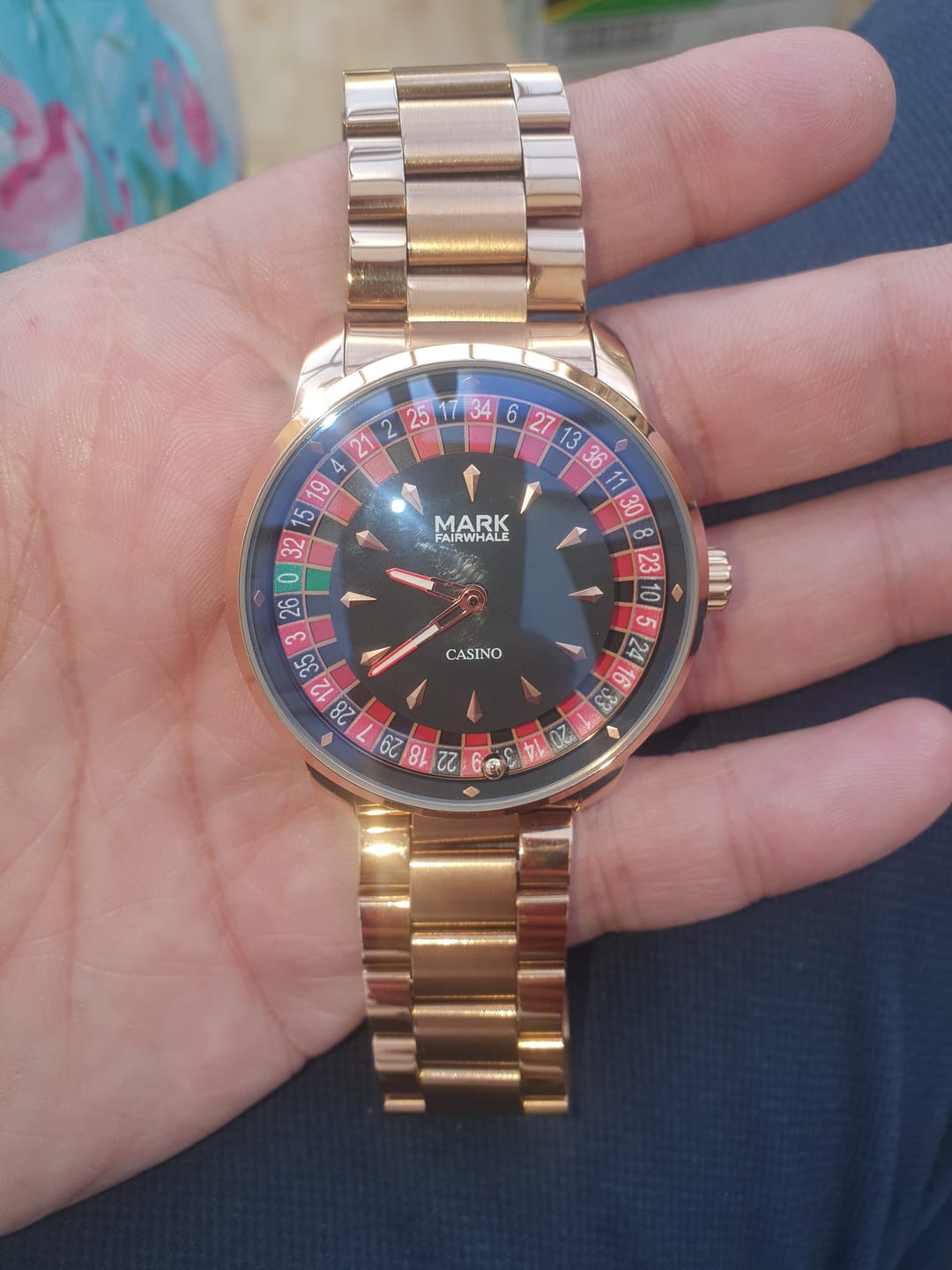 Customer photo review of Mark Fairwhale FW-5031 ROULEX Casino Watch – Luxury Roulette Timepiece