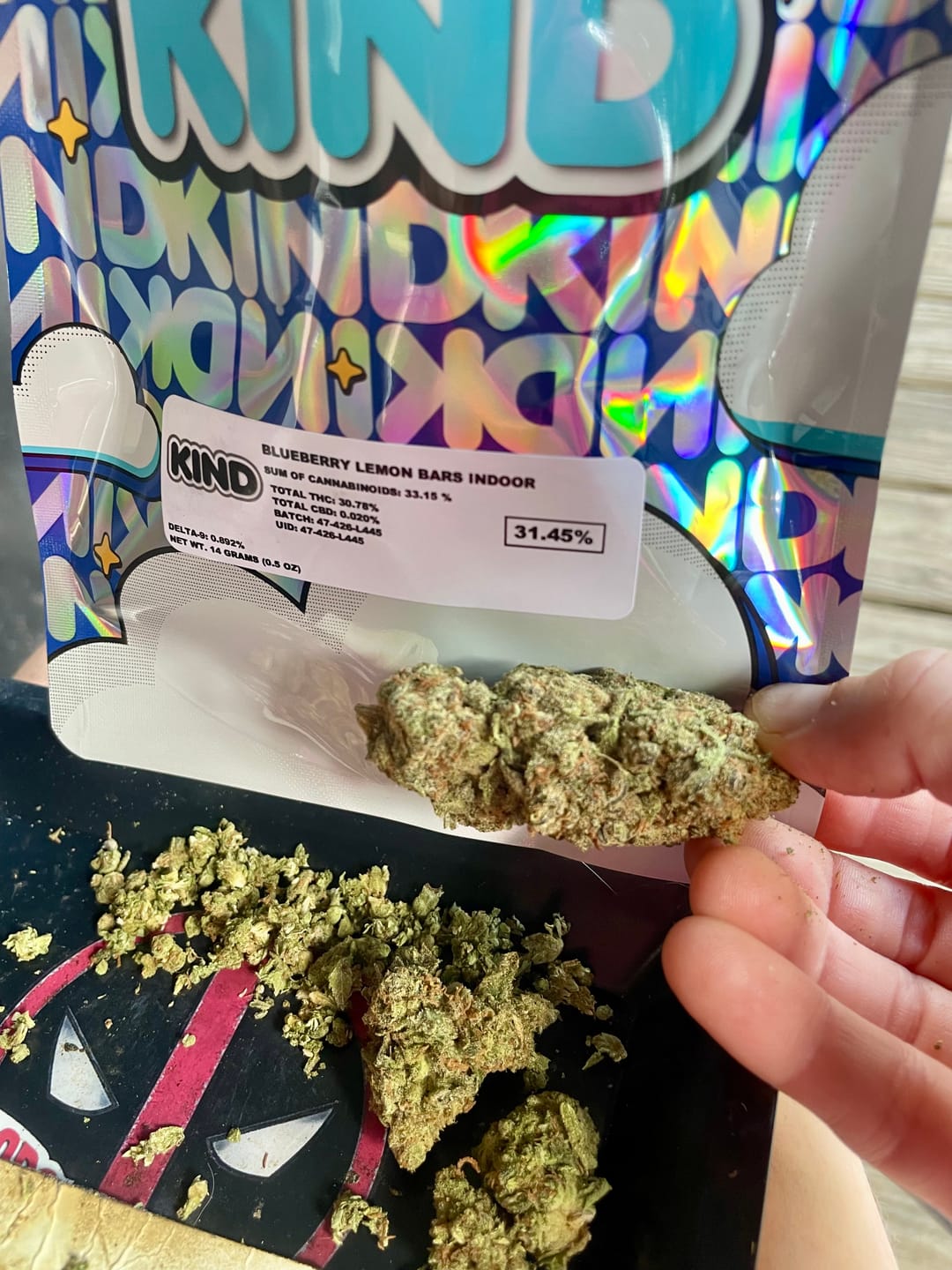 Customer photo review of Blueberry Lemon Bars - Indoor - 14 Grams - Hybrid