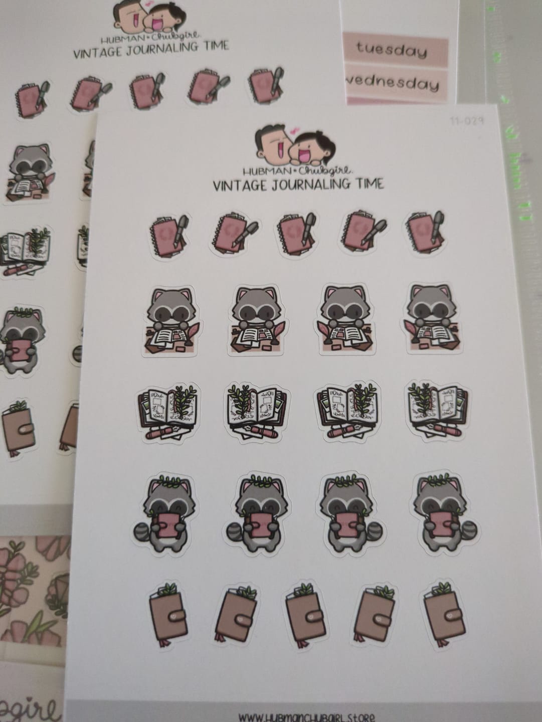 Customer photo review of Vintage Journaling Time Planner Stickers