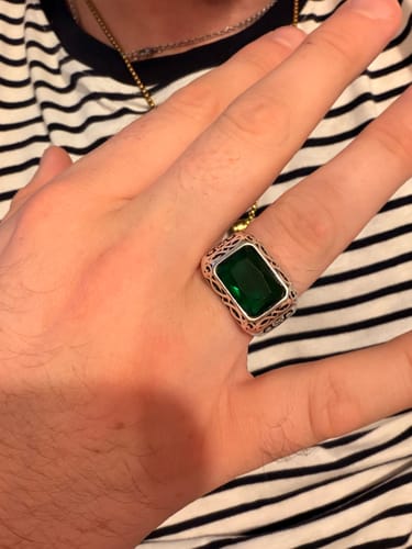 Customer photo review of GREEN GEM. - 925 STERLING SILVER