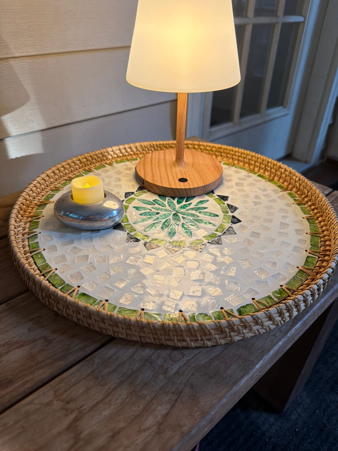 Customer photo review of Oasis Large Rattan Tray