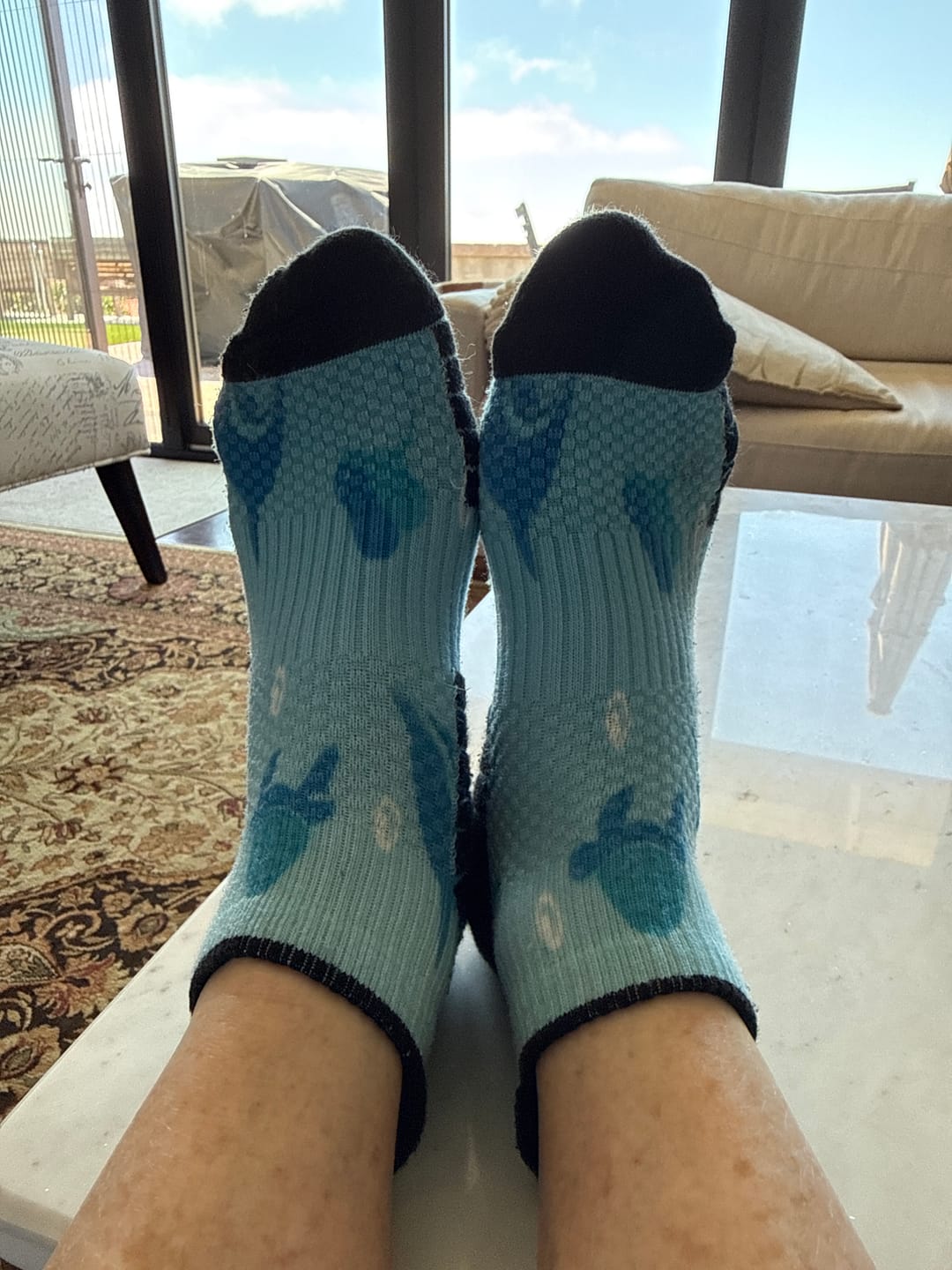 Customer photo review of Deep Sea Ankle Compression Socks