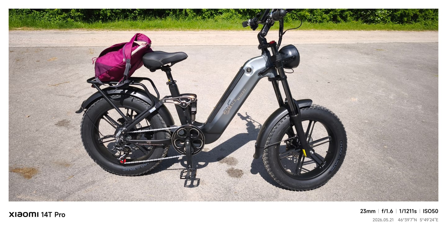 Customer photo review of CMACEWHEEL V20 750W 20" Fat Bike 960Wh Full Suspension E-bike with Torque Sensor 48V 20Ah Battery
