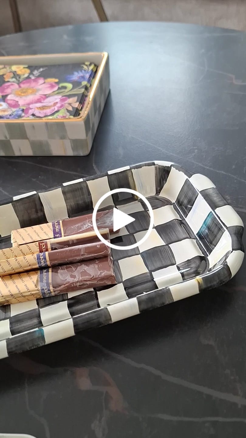 Customer video review of Courtly Check Enamel Butter Box by Mackenzie-Childs