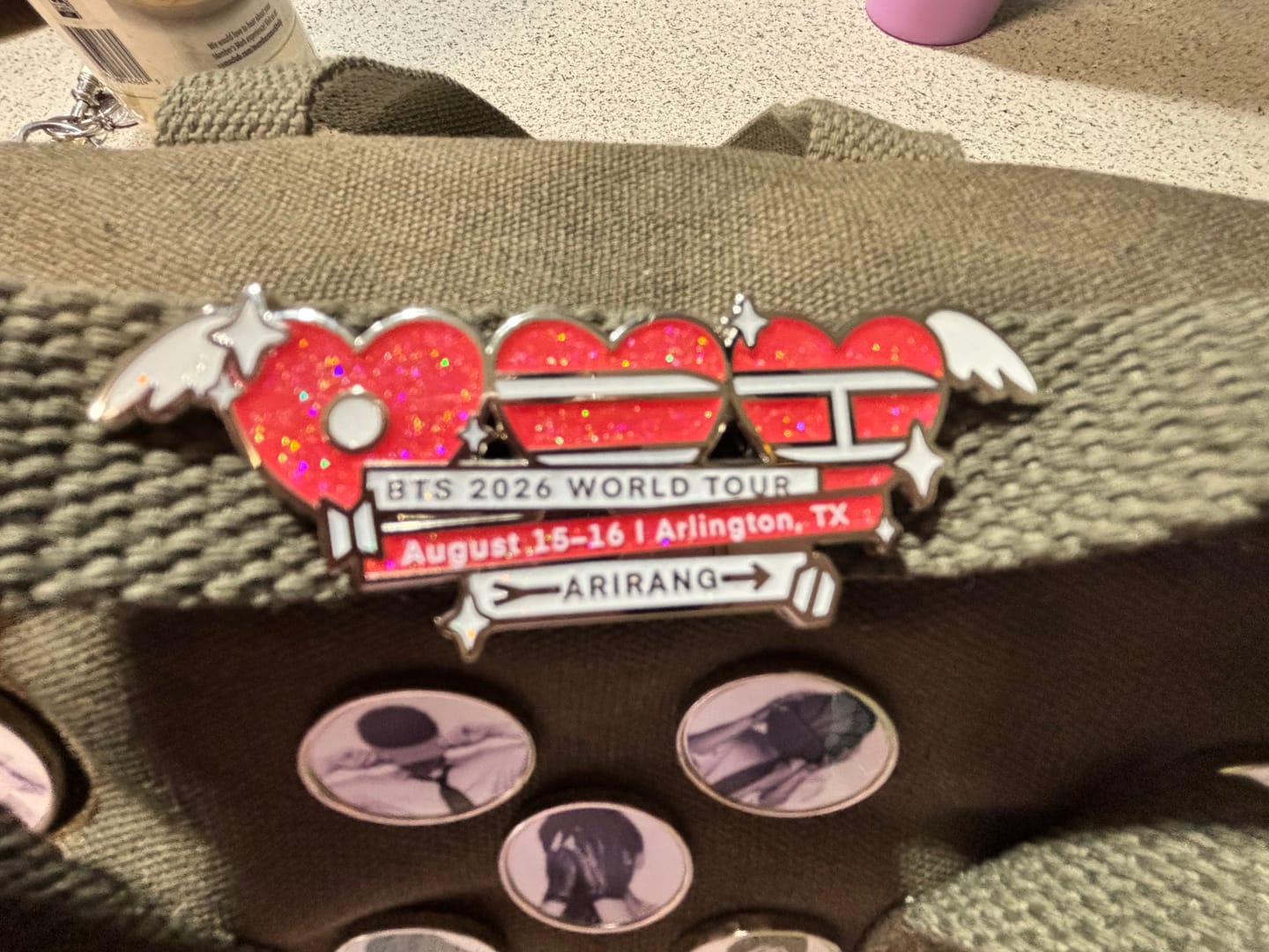 Customer photo review of (PREORDER) BTS 2026 City Tour Pin - USA Only