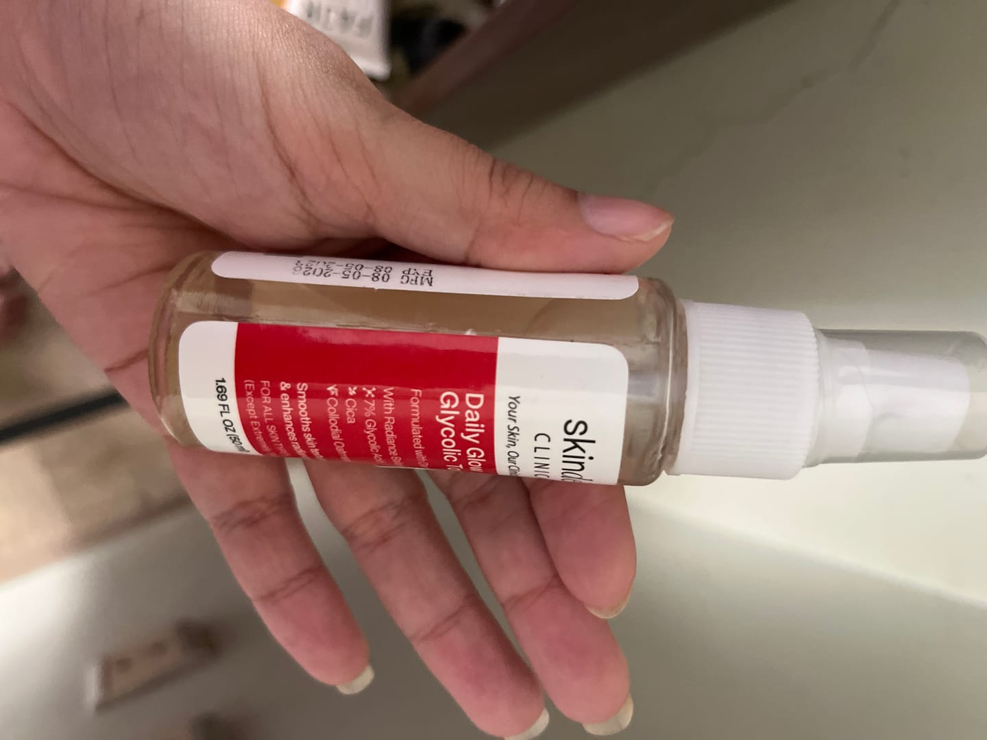 Customer photo review of Daily Glow Glycolic Toner