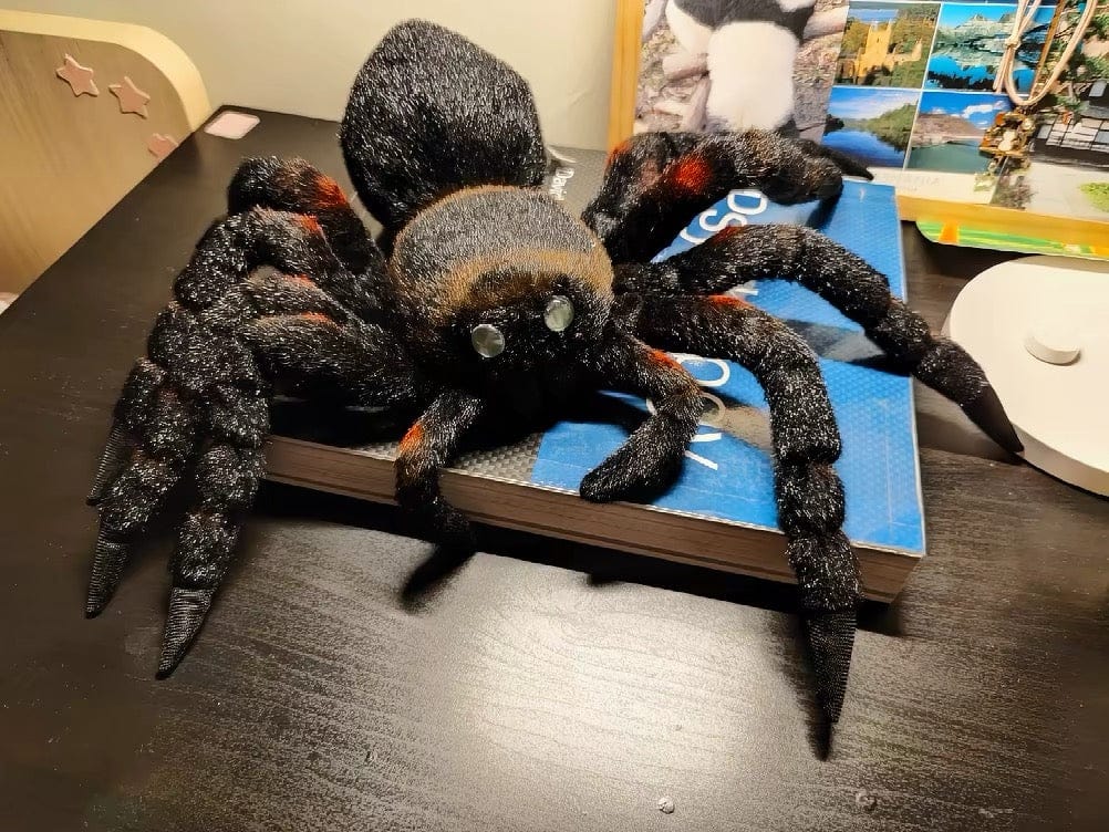 Customer photo review of Mexican Giant Red Knee Tarantula Plush – Lifelike and Soft Stuffed Toy for Spider Lovers