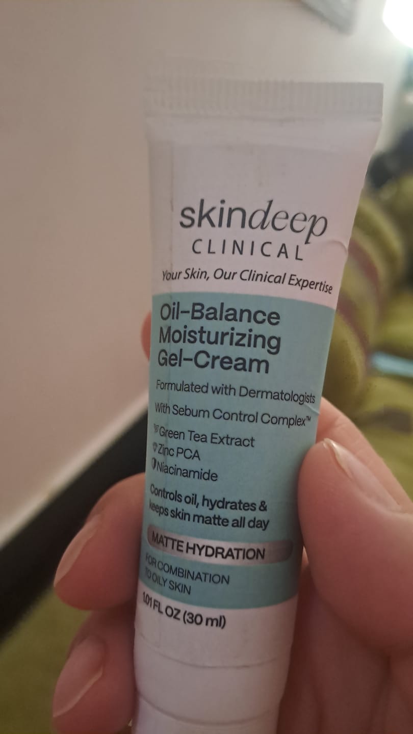 Customer photo review of Oil-Balance Moisturizing Gel-Cream