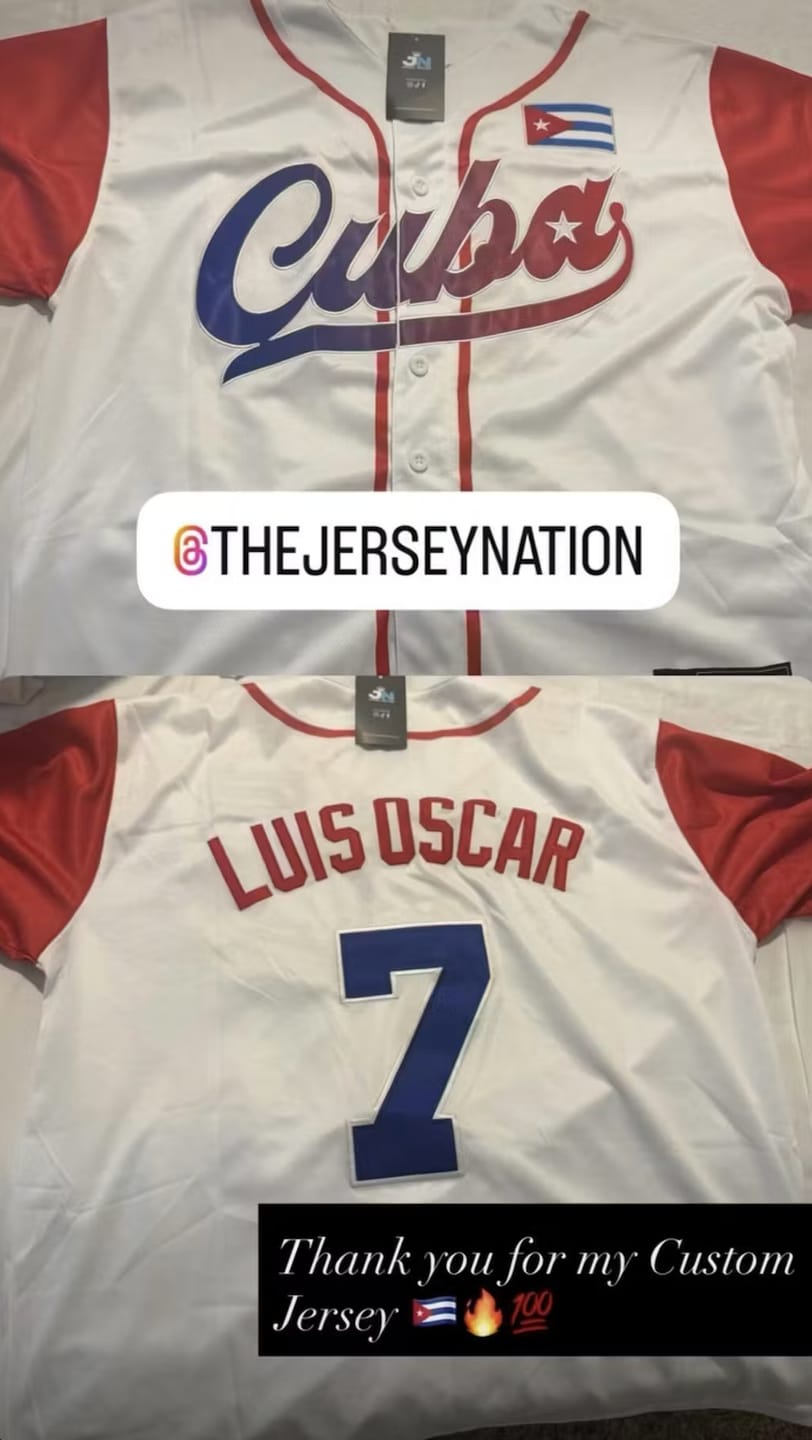 Customer photo review of Cuba Heritage Custom Baseball Jersey