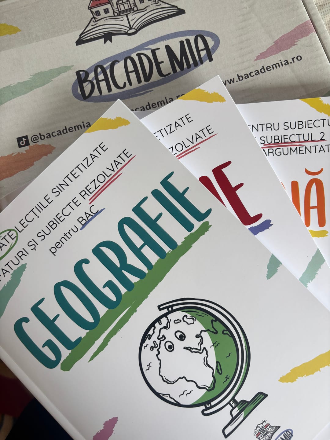 Customer photo review of Pachet Bacalaureat (Română + Istorie + Geografie) Bacademia