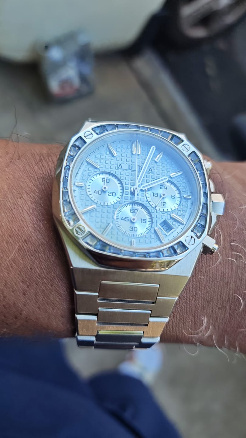Customer photo review of Chronograph 001: Steel/Azure