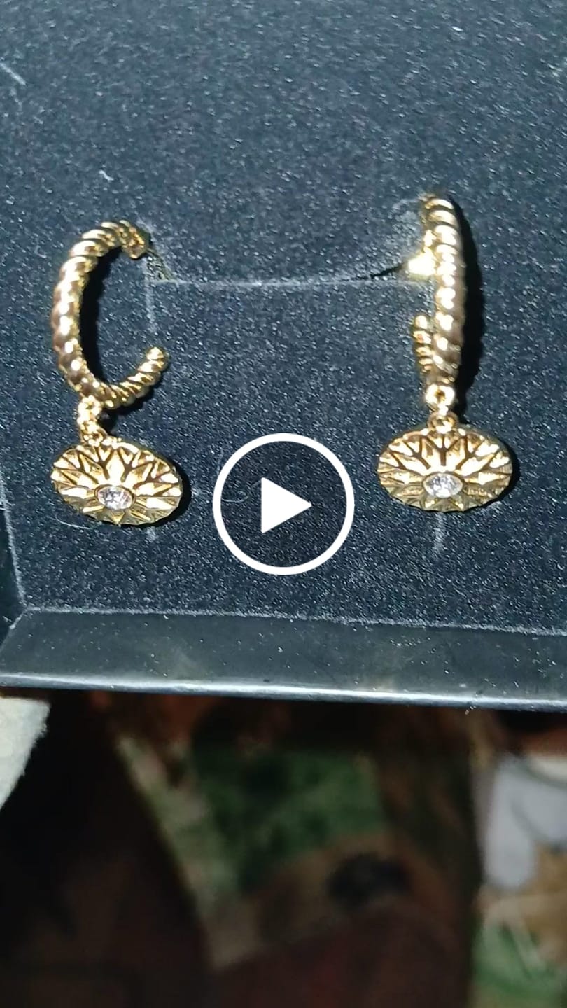 Customer video review of Suzanne 18k White Gold Plated Dangle Earrings with Swarovski Crystals for Women