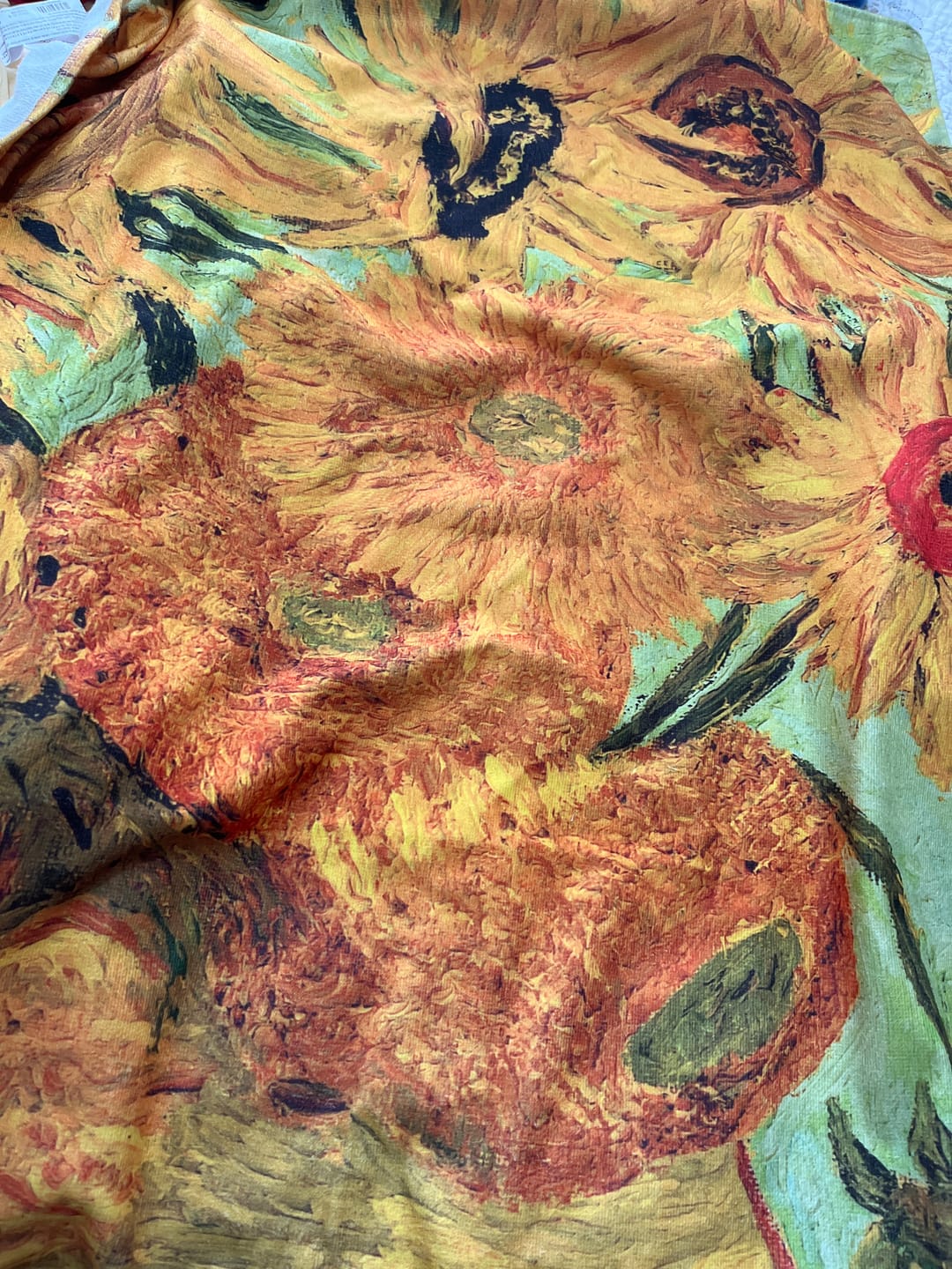 Customer photo review of Van Gogh Sunflowers Plaj Havlusu
