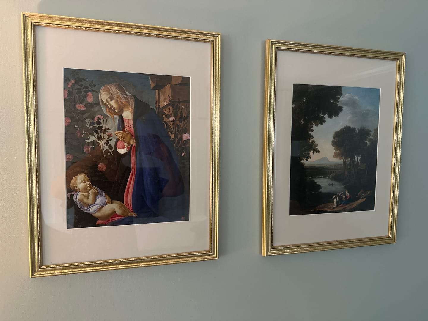 Customer photo review of The Virgin Adoring the Sleeping Christ Child | Paper