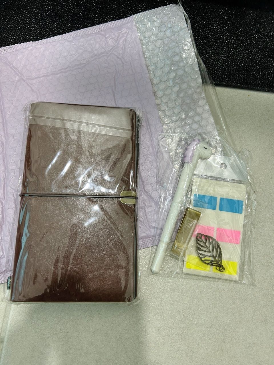 Customer photo review of Traveler's Journal Triobook - Classic Brown