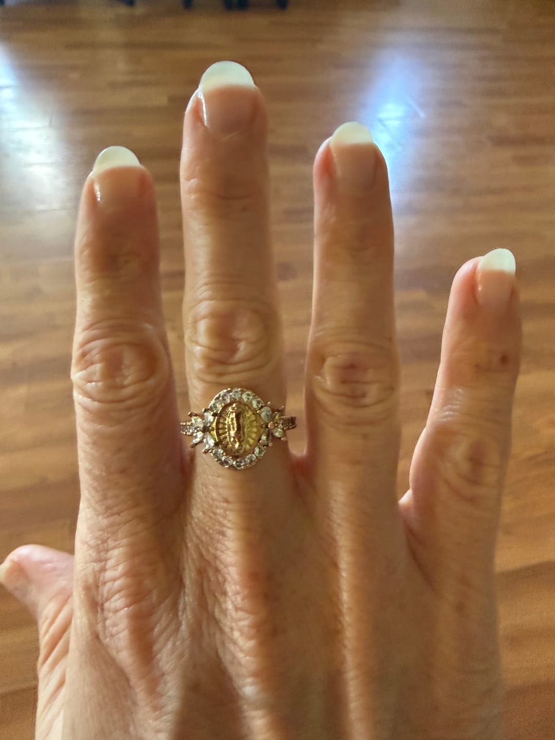 Customer photo review of FREE Today: Elegant Virgin Mary Emblem Ring: Sacred Detail for Daily Devotion