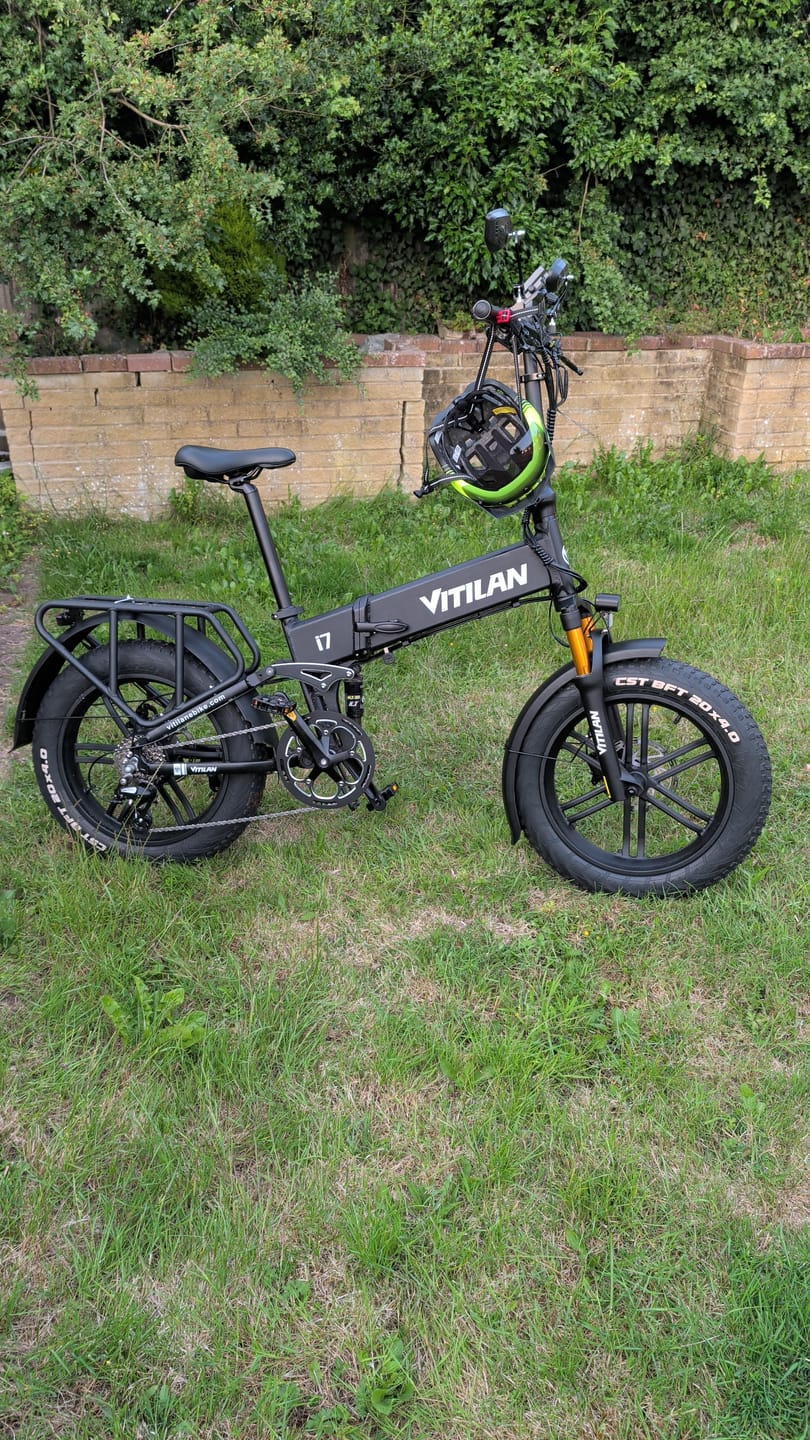 Customer photo review of I7 Pro Folding Full Suspension Electric Bike