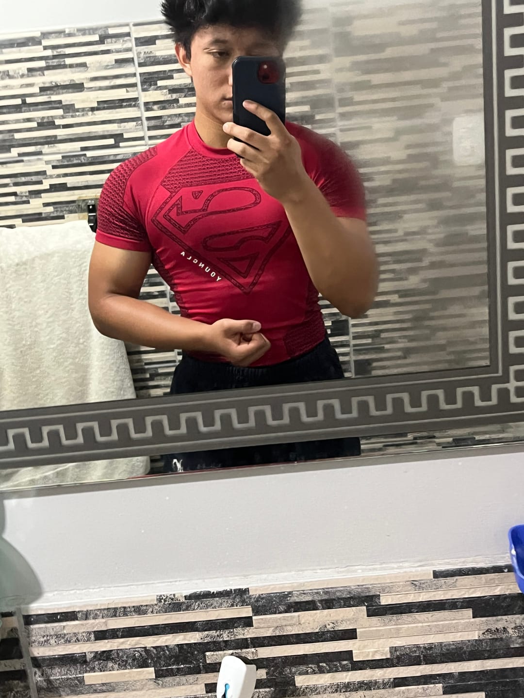 Customer photo review of 4117 - Superman Compression Tees