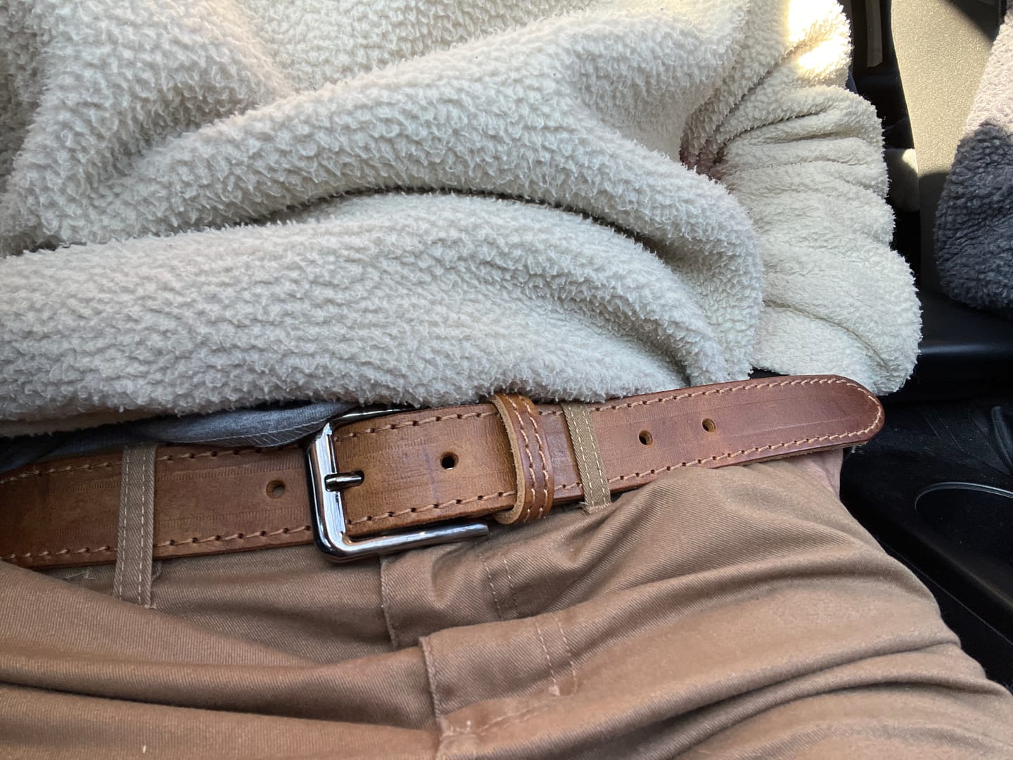 Customer photo review of Cinturón de cuero hombre