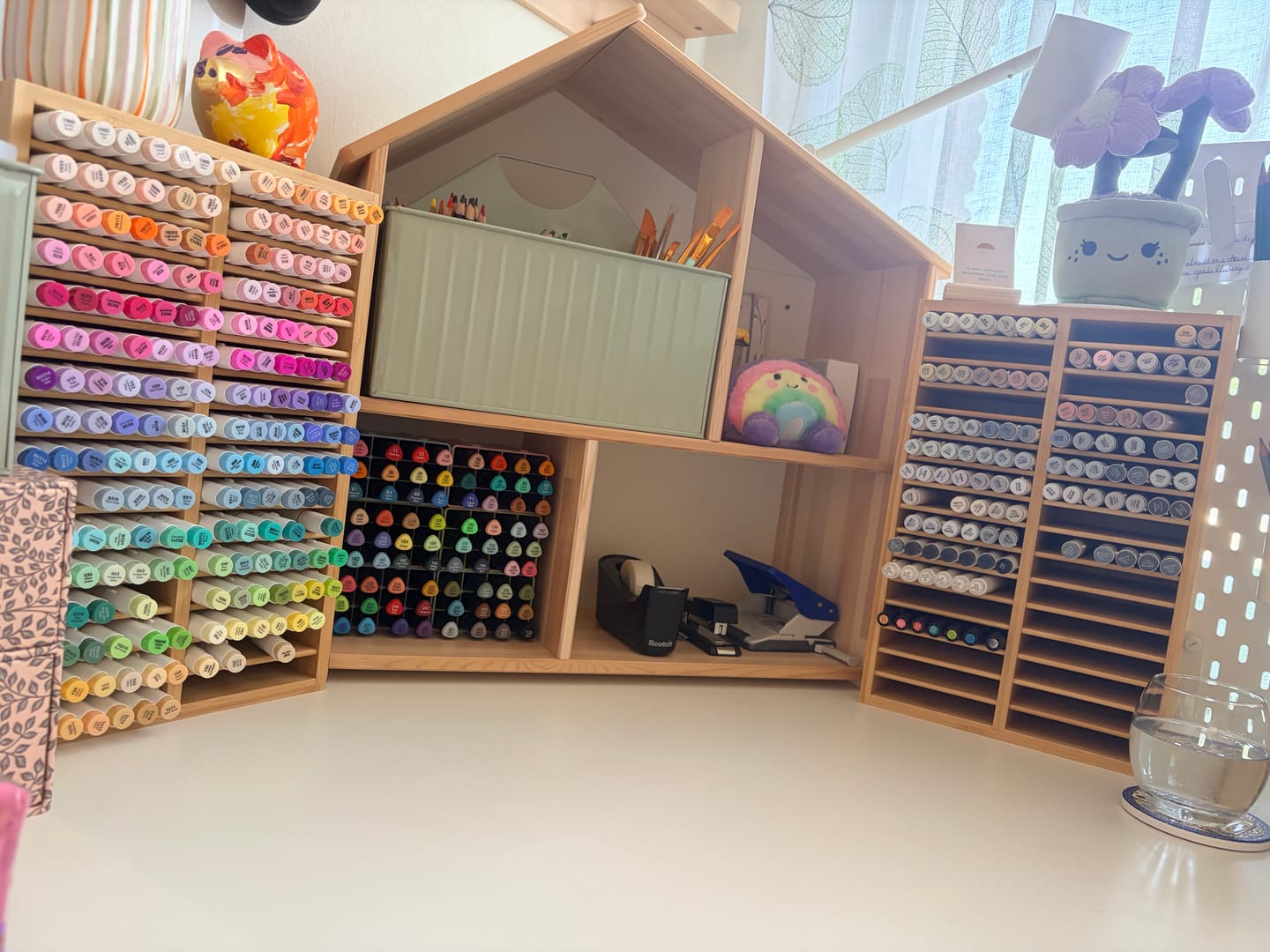 Customer photo review of Ohuhu Bamboo Marker Organizer (Europe Only)