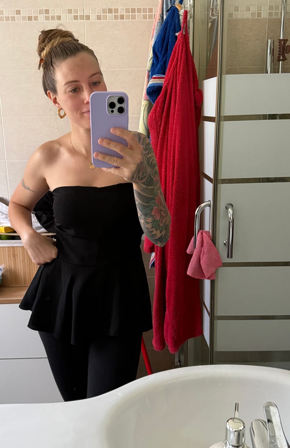 Customer photo review of Camicetta frufru - nera
