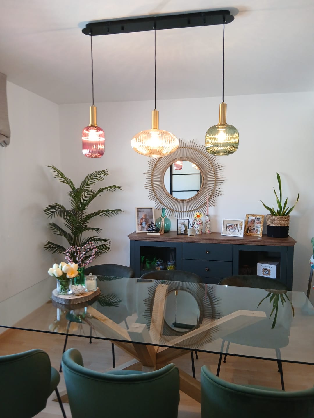 Customer photo review of Suspension chic en verre vintage CRISTALI | 100% Personnalisable