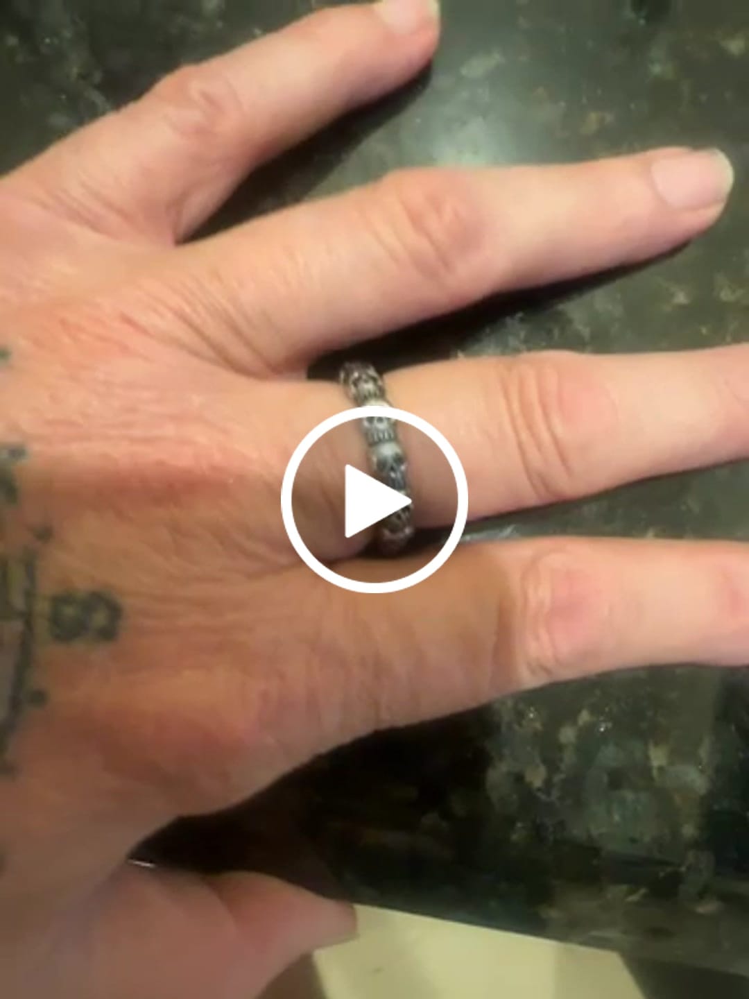 Customer video review of Skull Ring Cycolinks Titanium Steel Skull Ring Gift for a Biker
